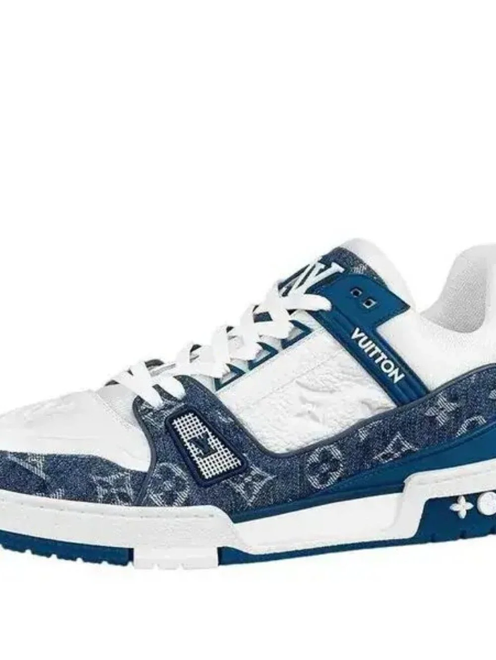 Louis Vuitton LV Trainer Denim Monogram Sneakers White/Navy Men’s